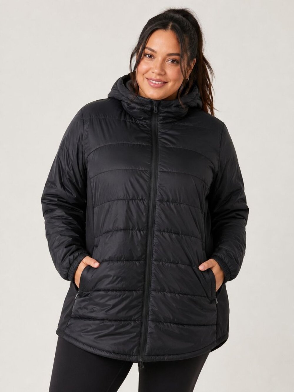Torrid Active  Women's Black Hooded Puffer Jacket Size 5 Casual Everyday Wear